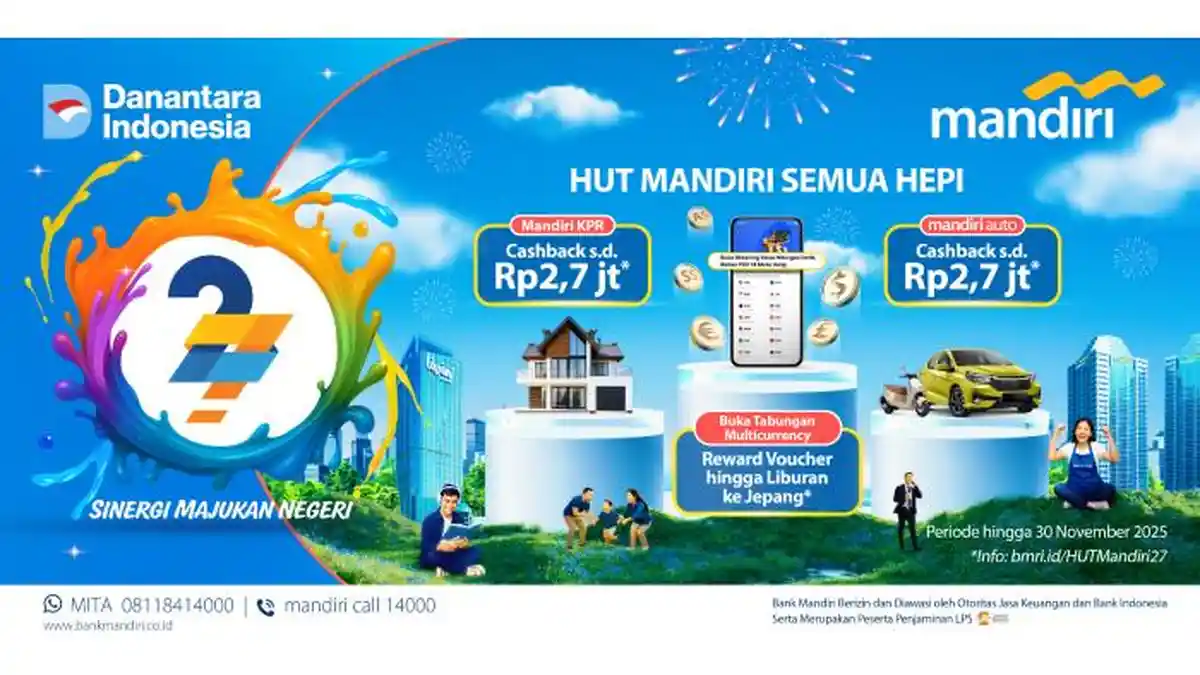Semua Hepi! Promo Spesial HUT ke-27 Bank Mandiri