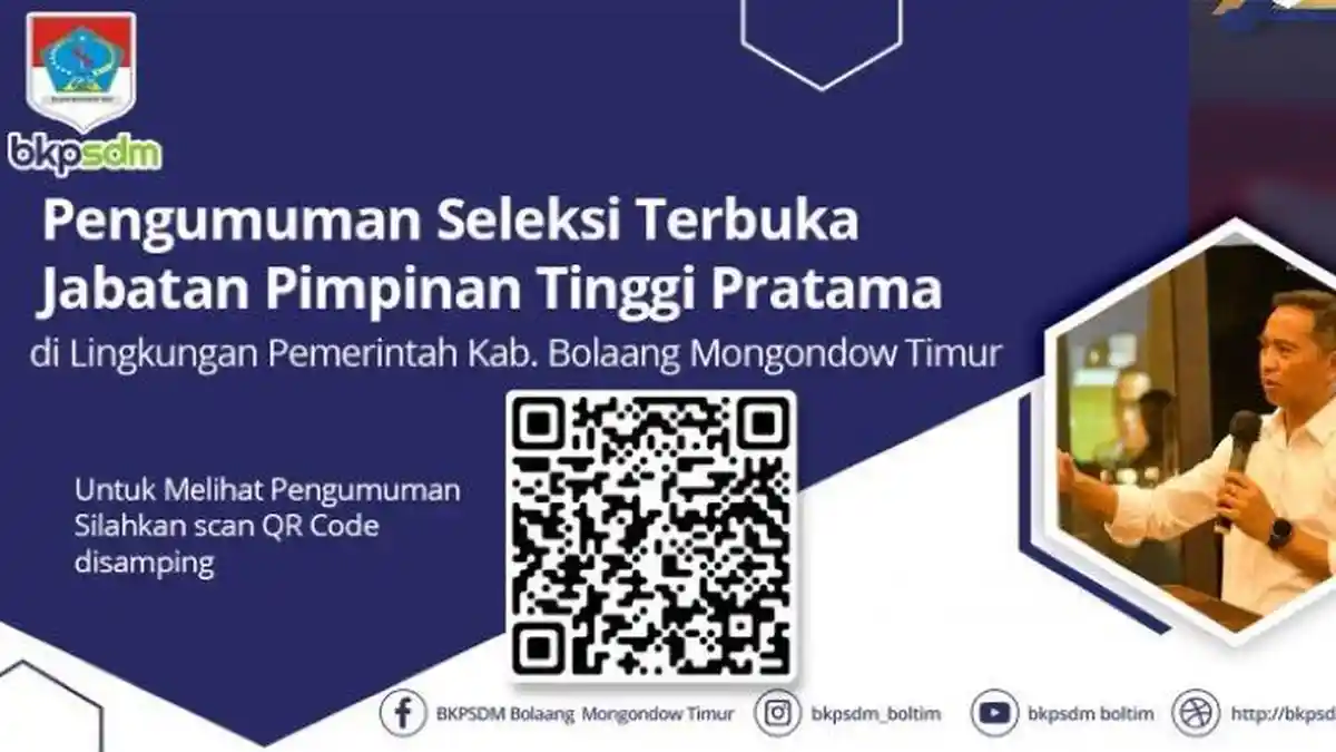 Berikut 9 Jabatan Pimpinan Tinggi Pratama Boltim yang Sedang Dibuka Seleksi, Simak Jadwalnya