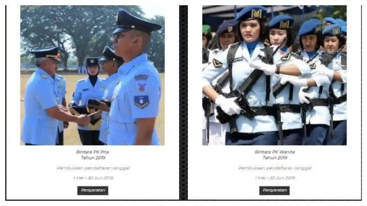 Rekrutmen Calon Bintara PK Pria dan Wanita TNI Angkatan Udara, Cek Persyaratannya