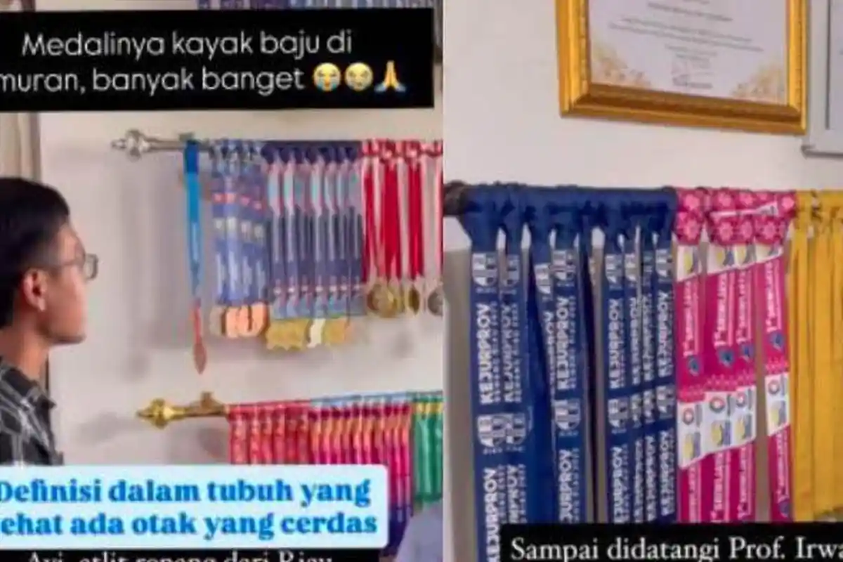 Pantas Ayi Anak Penjual Pulsa yang Masuk ITB Gratis Punya Banyak Medali, Dosen: 2 Dinding Tak Muat