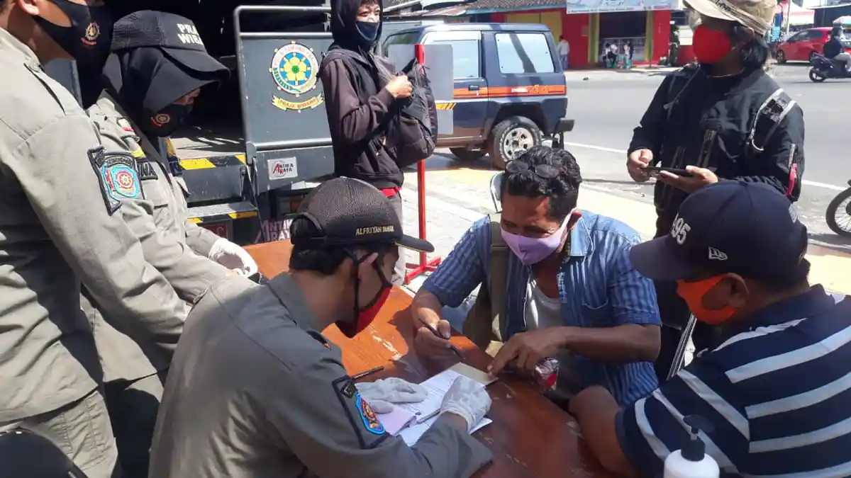 3.310 Orang Terjaring Tak Pakai Masker Selama Pandemi di Klaten, Satpol PP : Pelanggar Berkilah Lupa