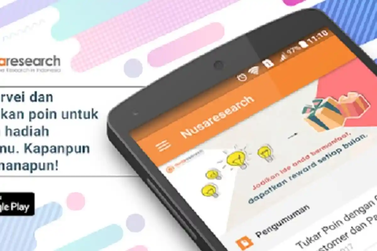 Nusaresearch Aplikasi Penghasil Uang, Isi Survei Dapat GoPay, DANA dan Pulsa