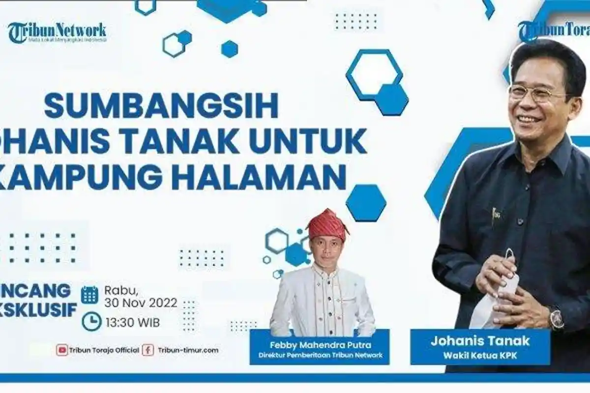 Wawancara Eksklusif Wakil Ketua KPK Johanis Tanak: Saya Bangga Menjadi Orang Toraja (Bagian-1)