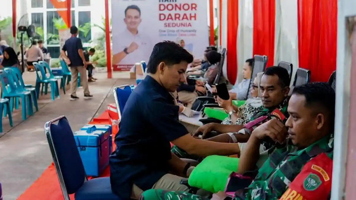 Peringatan Hari Donor Darah Sedunia di PMI Kota Banda Aceh Ramai, Terkumpul Darah 170 kantong - Serambinews.com