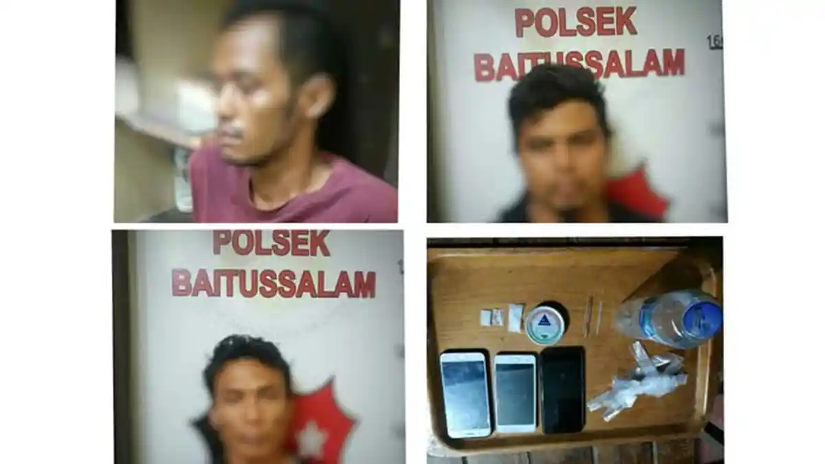 Polisi Ringkus ‘Tiga Sekawan’ Pengedar, Pemilik dan Pengguna Sabu-sabu, Ini Peran Masing-masing