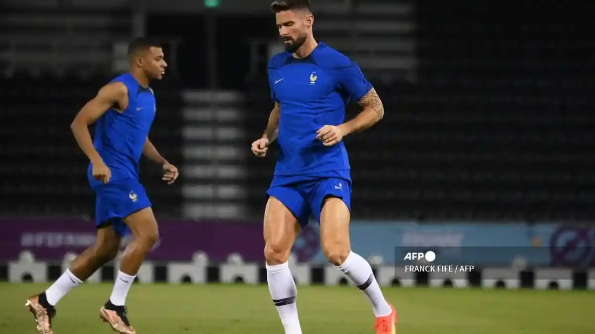 Kans Giroud dan Mbappe Ukir Rekor saat Timnas Prancis Hadapi Denmark di Piala Dunia 2022