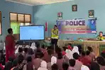 Satlantas Polres Beltim Edukasi 135 Pelajar SMPN 1 Damar Lewat Program Police Goes to School