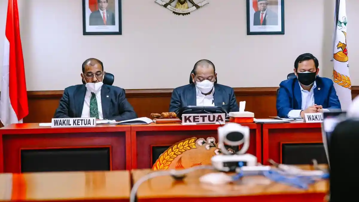 DPD RI Gelar Sidang Paripurna Ke-9 Virtual Terima IHPS II BPK RI