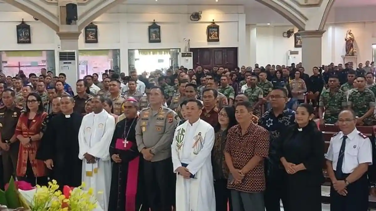 Polda NTT Rayakan Natal Bersama di Gereja Santa Maria Assumpta Kupang 