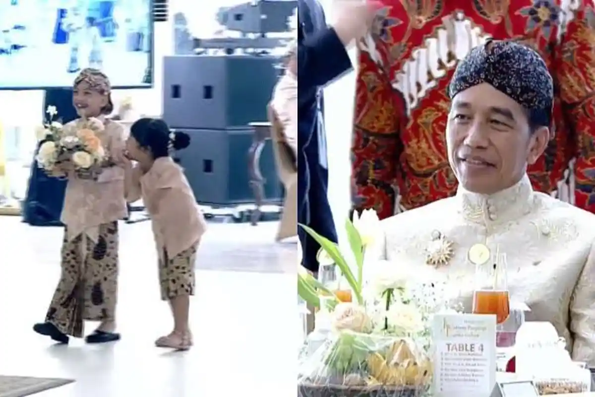 Jokowi Tersenyum saat Jan Ethes dan Sedah Mirah Guyon kala Antar Cincin Kawin Kaesang dan Erina