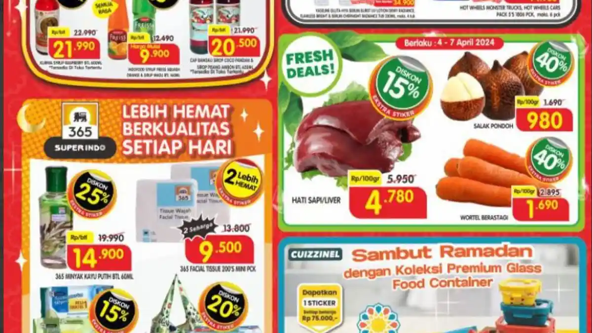 KATALOG Promo JSM Superindo Hari Ini 6 April 2024 Belanja Makin IRIT: Hati Sapi Rp4.780 Salak Rp980