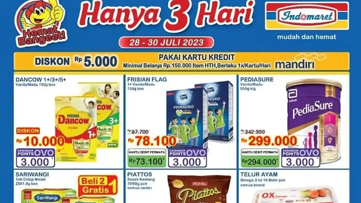 KATALOG Promo JSM Indomaret 28 Juli 2023 Camilan Telur Deterjen Pasti Irit, Banyak Gratisan