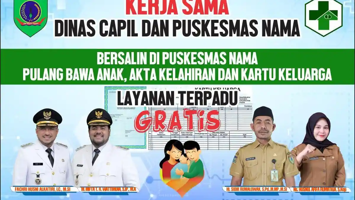 Buka Layanan Terpadu Gratis tuk Persalinan, Capil SBT Pastikan Langsung Dapat Akta Kelahiran dan KK