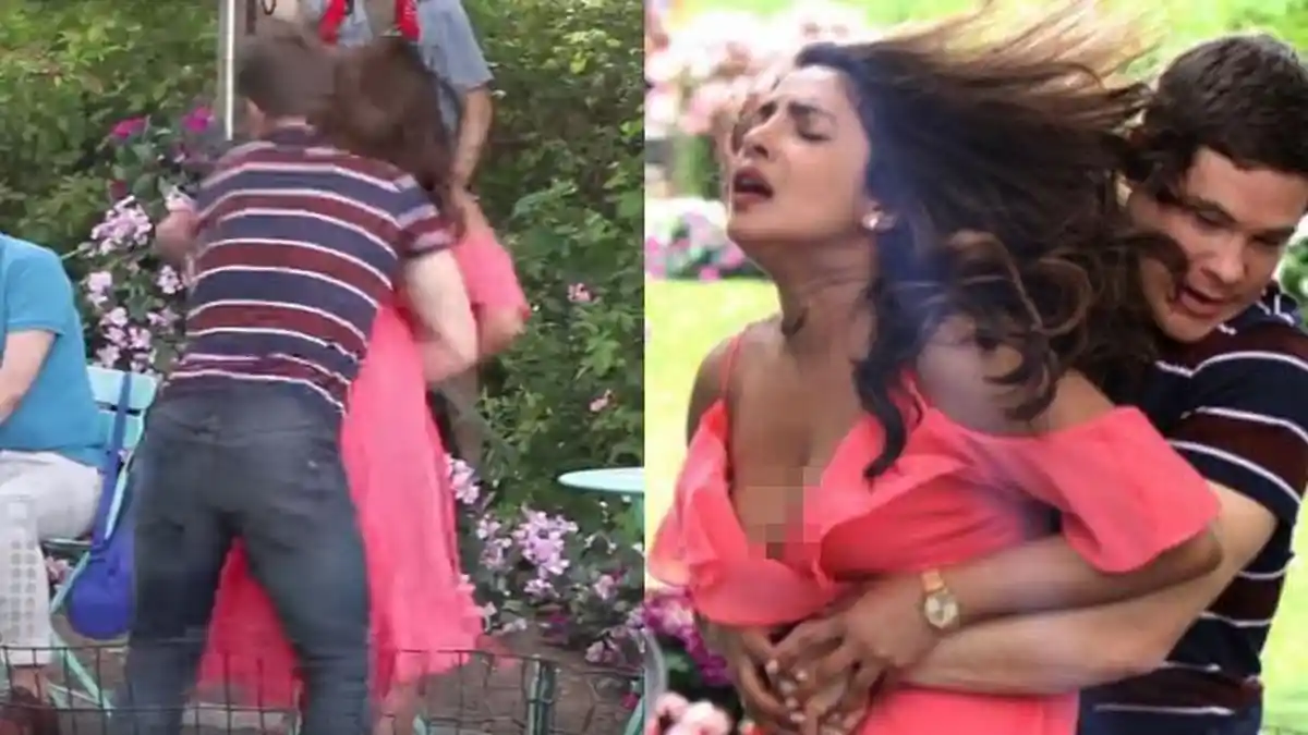 Video Insiden Gaun Priyanka Chopra Melorot Saat Syuting Bocor ke Publik