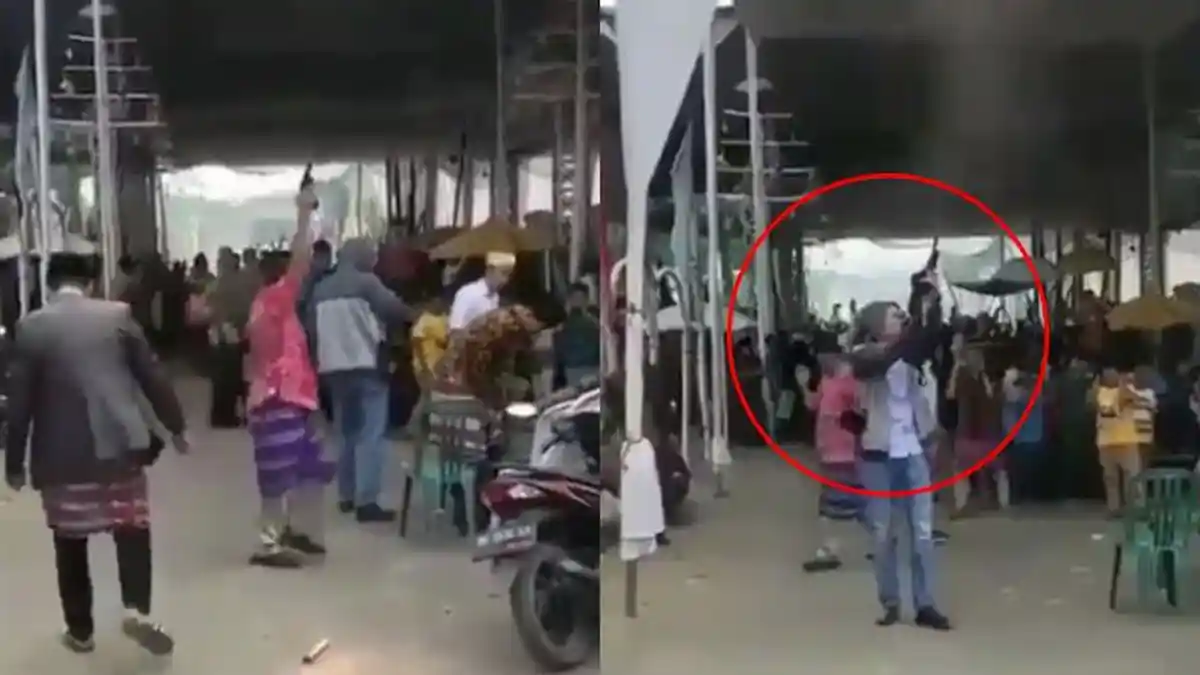 Pakai Peci, Jas dan Sarung, 3 Oknum Polisi di Lampung Lepas Tembakkan Saat Hadiri Kondangan