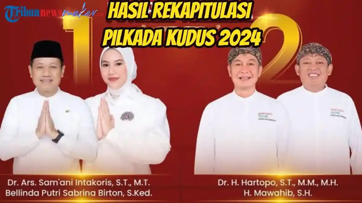Hasil Rekapitulasi Pilkada Kudus 2024, Paslon Sam'ani Intakoris-Bellinda Raih Suara Terbanyak