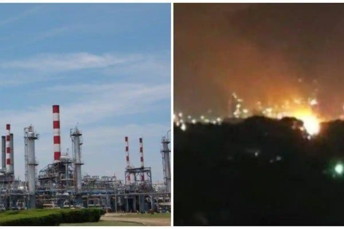 Kilang Minyak Pertamina Dumai Meledak, Api Membumbung Tinggi, Tanah Bergetar, Warga Panik Berlarian