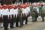 Paskibraka Lakukan Latihan di Istana Merdeka