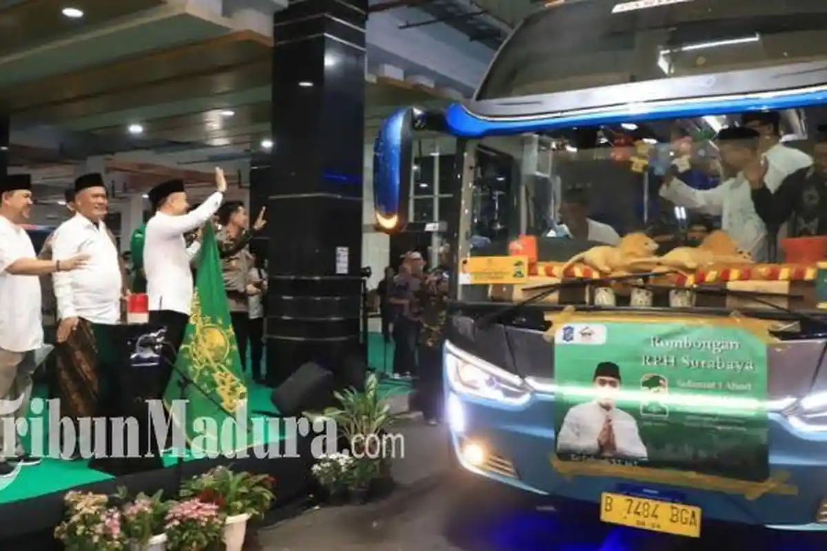 Wali Kota Surabaya Berangkatkan 68 Bus Jemaah Menuju Harlah Satu Abad NU di GOR Sidoarjo