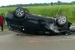 Kijang Innova Terbalik di Jombang, Mahasiswa Asal Bantul Selamat