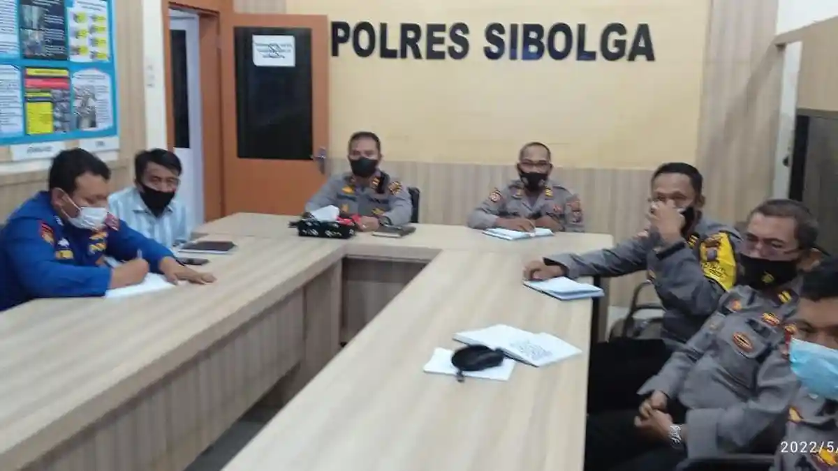 Kapolres Sibolga Ikuti Zoom Meeting dengan Kabaharkam Polri