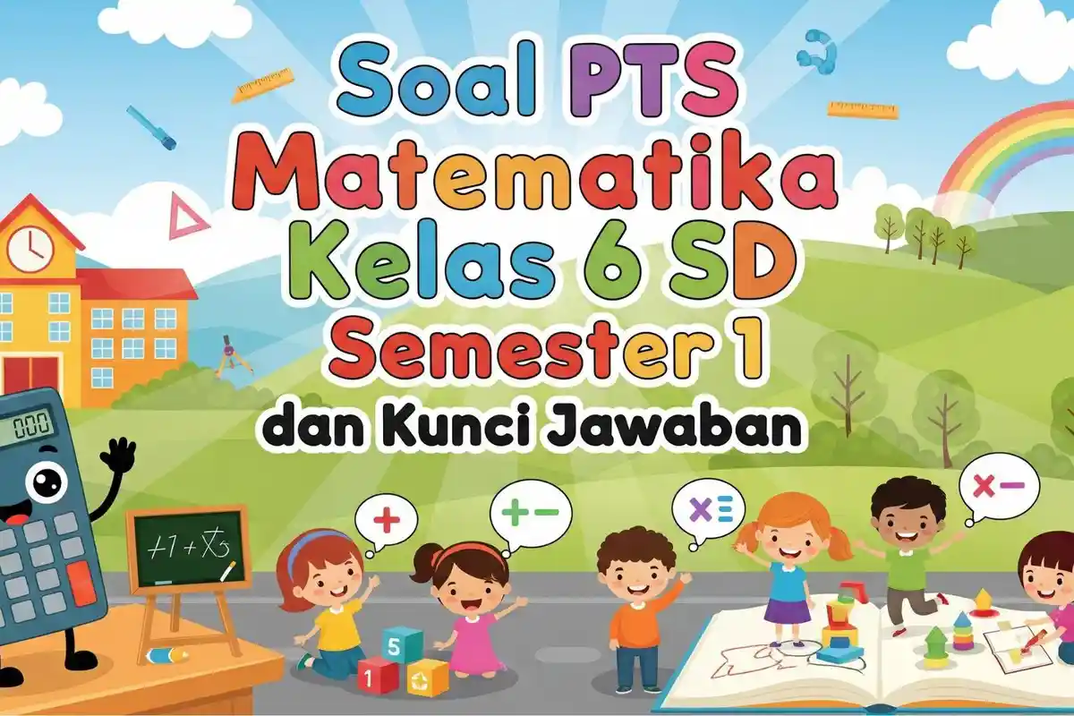 30 Soal PTS Matematika Kelas 6 SD Semester 1 dan Kunci Jawaban, Pilihan Ganda Tahun 2025