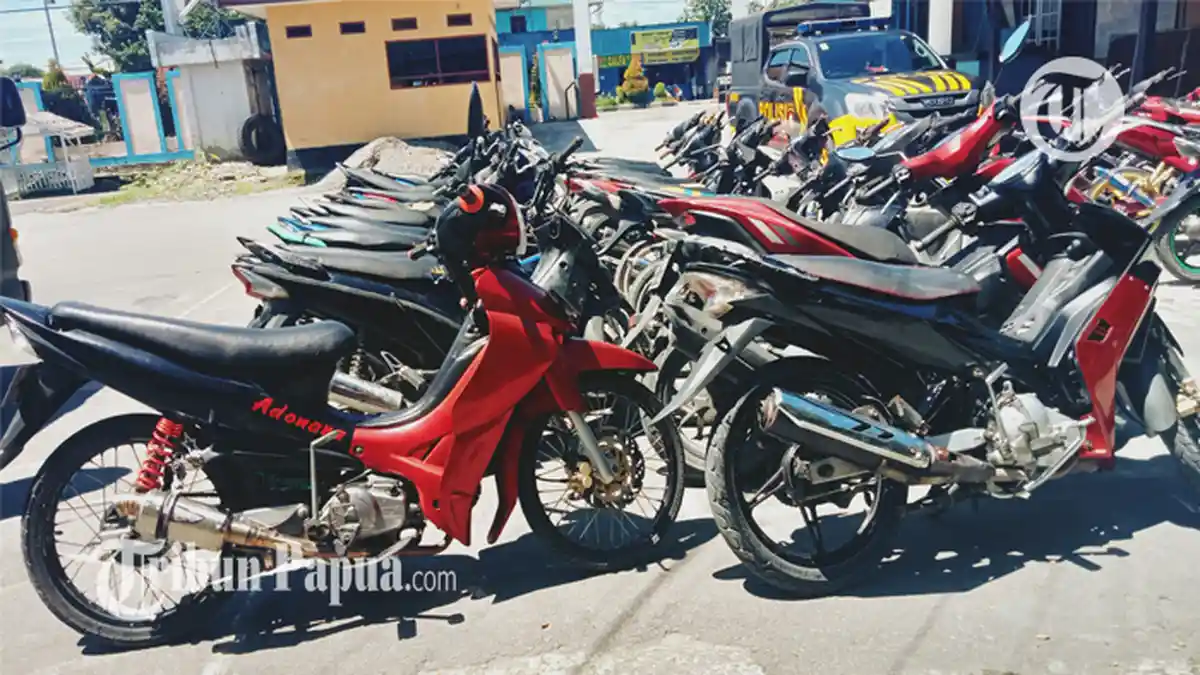 Operasi Simpatik: Satreskrim Polres Mimika Amankan 20 Unit Motor Diduga Hasil Curian