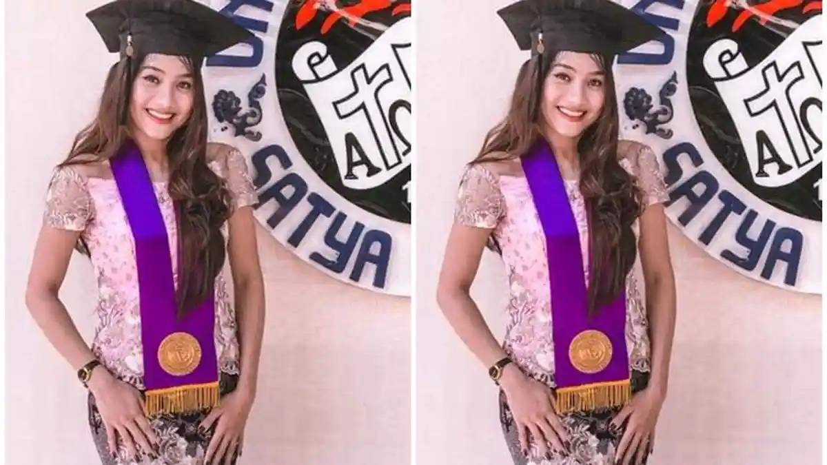 Gadis Cantik Gabrily Trifena Sandag Terpukau Super Blood Moon