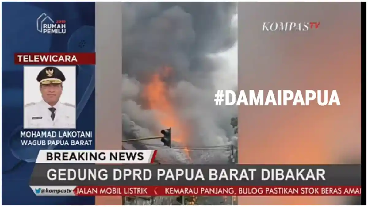 Live Streaming Kompas TV Kerusuhan di Manokwari, Papua Barat, Gedung DPRD Dibakar, Penyebab