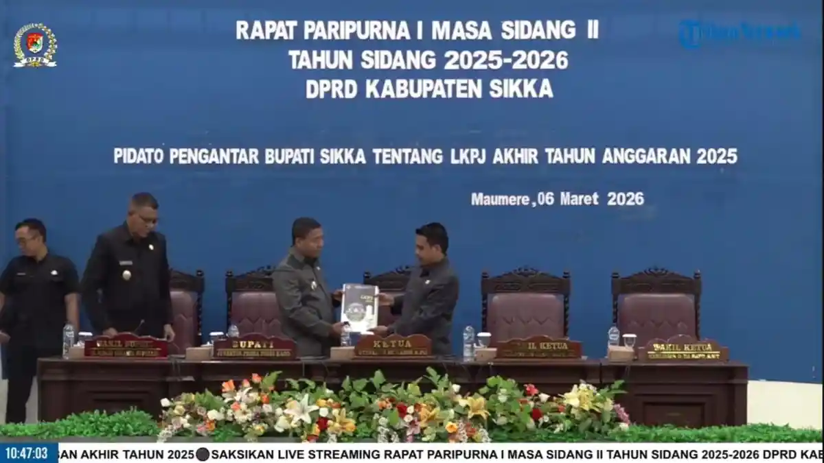Bupati Sikka Serahkan LKPJ Akhir Tahun Anggaran 2025 kepada DPRD Sikka, Ini Sejumlah Capaiannya