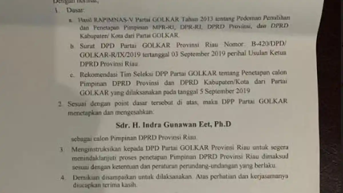 Ditetapkan Jadi Ketua DPRD Riau, Ini Kata Indra Gunawan, Eet Sang Alumni Pesantren