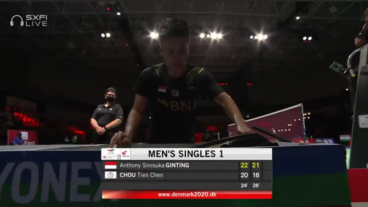Hasil Thomas Cup 2021, Anthony Sinisuka Ginting Menang, Indonesia 1-0 Taiwan