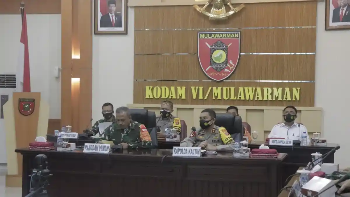 Kodam VI/Mulawarman Rakor Vicon Antisipasi Penyebaran Covid-19  Jelang Cuti Bersama, Ini Langkahnya