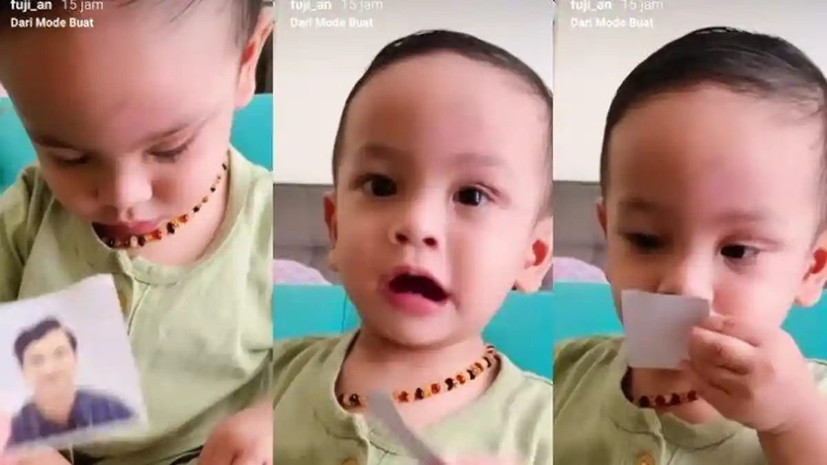 'Papi Papi!' Momen Haru Gala Sky Cium Foto Bibi Ardiansyah, Sebut Sayang Sang Ayah, Videonya Viral