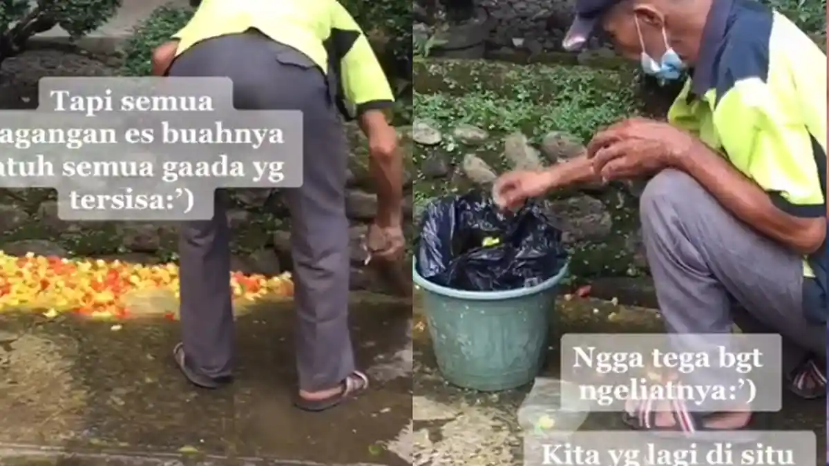 Viral Dagangan Penjual Es Buah Tumpah Tak Bersisa Sebelum Dijual