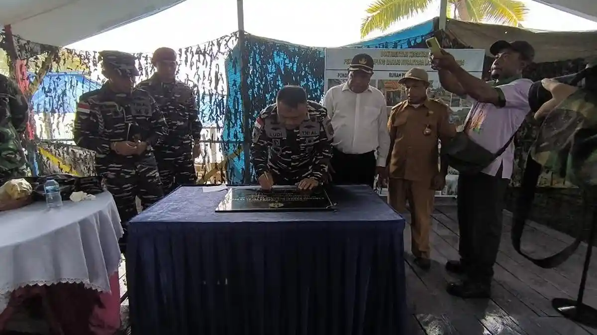 Lantamal X Jayapura Jadikan Tablanusu Kampung Bahari Nusantara
