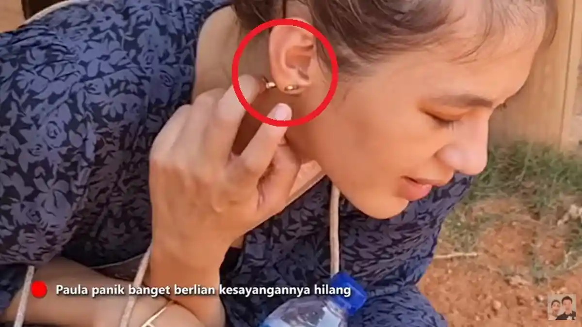 Paula Verhoeven Panik Anting Berlian Hilang di Tanah, Baim Wong Nyinyir : Segede Gitu Mana Keliatan