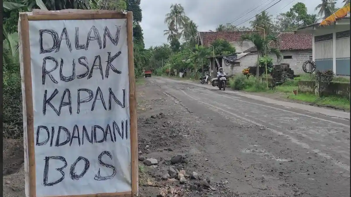 Respon DPUPR Blitar Soal Protes Jalan Rusak di Desa Candirejo: Diperbaiki Bulan ini, Tunggu Antrean