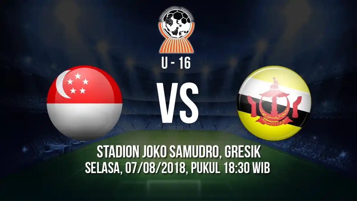 Live Streaming Indosiar Piala AFF U-16, Singapura Vs Brunei Darussalam Pukul 18.30 WIB