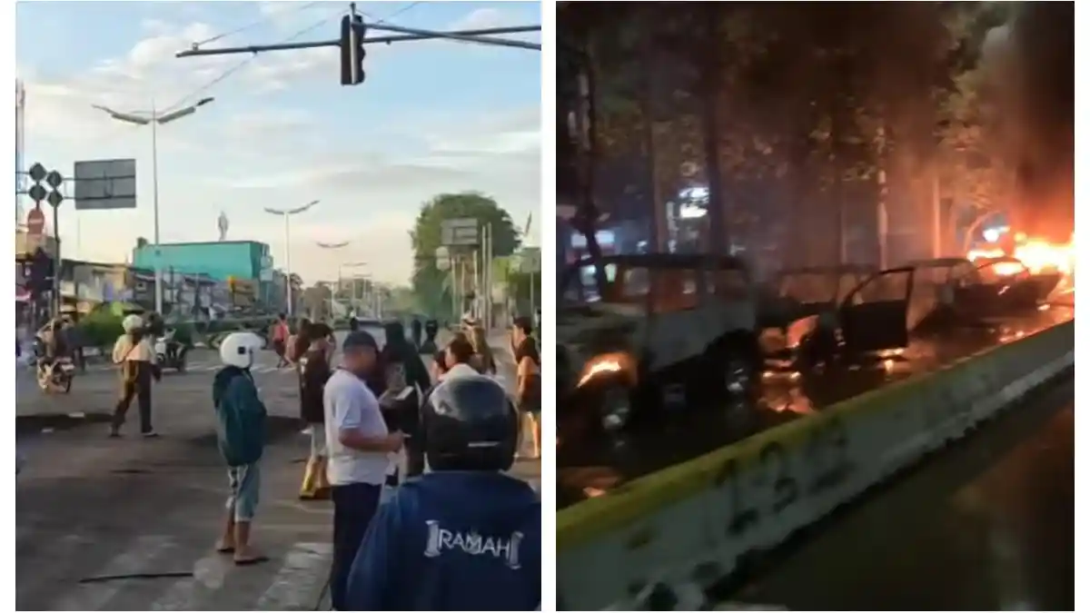 Bentrok Polisi Vs Massa Pecah Pagi Ini di Kawasan Otista Jakarta Timur