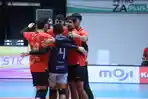 Surabaya Samator Tumbangkan Garuda Jaya Tiga Set Langsung di GOR Tri Dharma Gresik