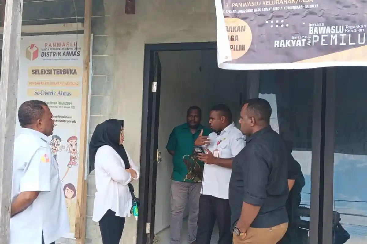 Dukung Panwaslu Distrik, Bawaslu Papua Barat Sambangi Aimas Sorong