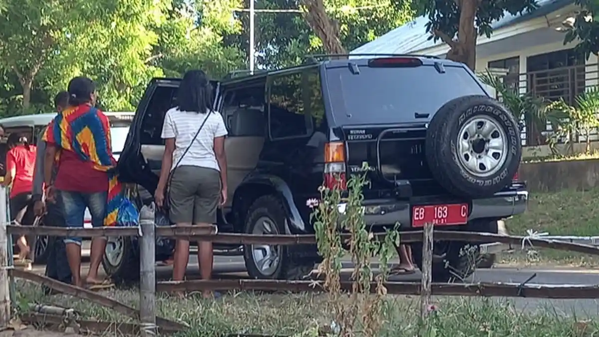 Dua Mobil Dinas Milik Pemkab Flores Timur Dipakai Liburan Keluarga di Lokasi Wisata