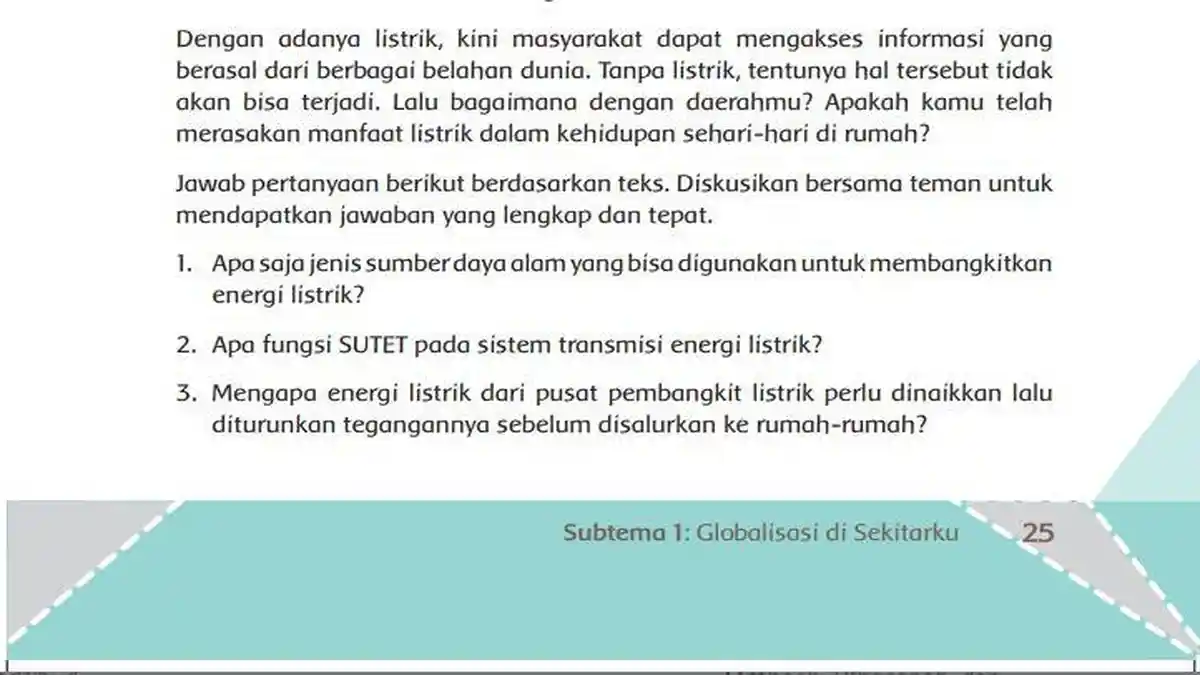 Kunci Jawaban Tema 4 Kelas 6 SD Halaman 25 Kurikulum 2013: Ayo Membaca