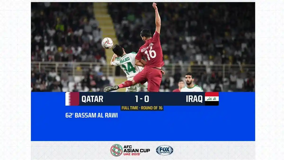 Hasil Akhir Qatar Vs Irak Babak 16 Besar Piala Asia AFC 2019, Qatar Tim Terakhir ke Perempat Final