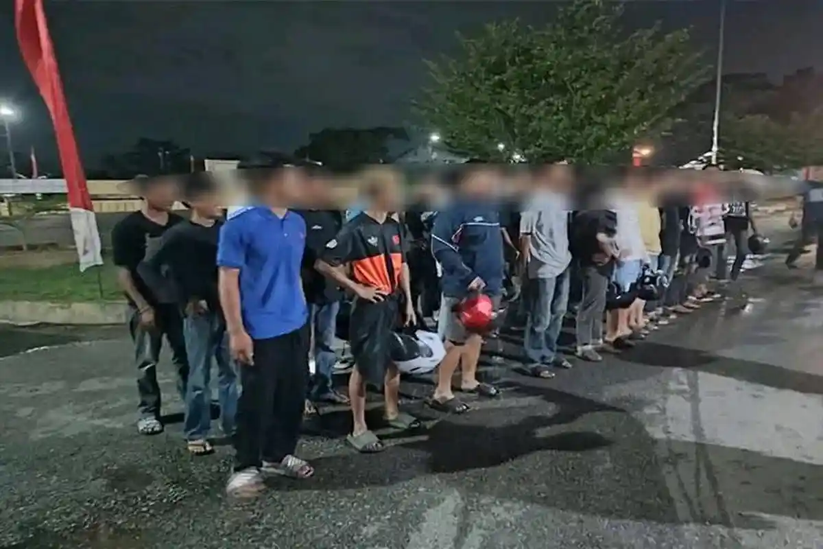 OPERASI Balap Liar Sambas! Polisi Tangkap Puluhan Remaja dan Sita 35 Motor