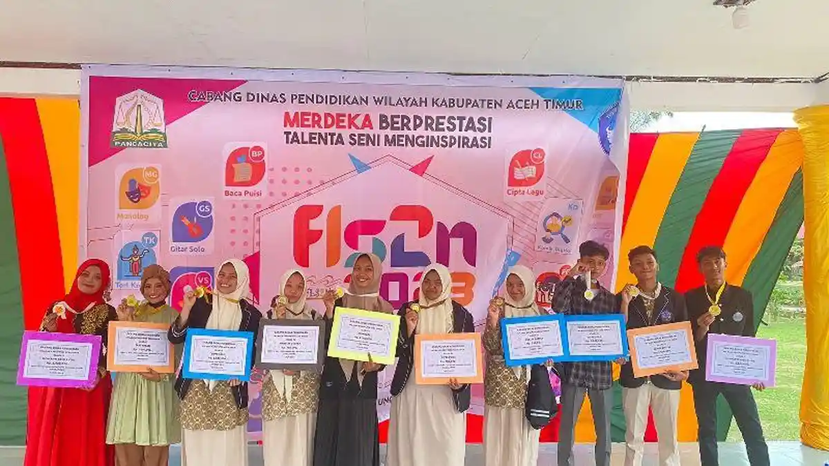 SMAN 1 Idi Rayeuk Raih 10 Medali dalam FLS2N Tingkat SMA Se-Aceh Timur, 3 Cabang ke Tingkat Aceh