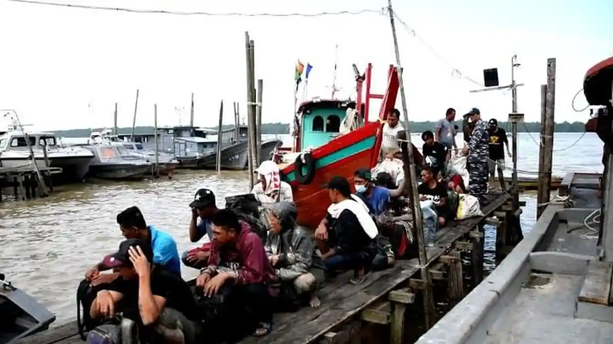 19 Orang PMI Ilegal Diamankan Lanal Tanjungbalai Asahan, Dua Orang Kabur, Diduga Bawa Narkotika
