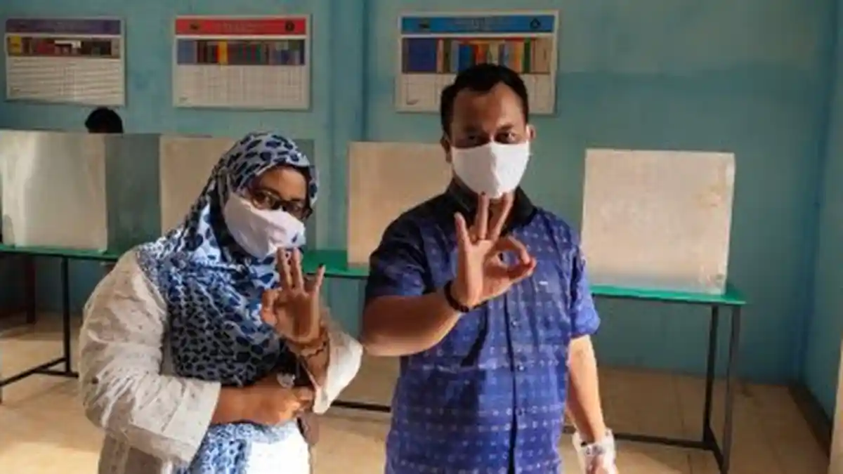 Paslon Bupati dan Wakil Bupati Lingga Nizar-Neko Minta Warga Sudahi Perselisihan Usai Mencoblos