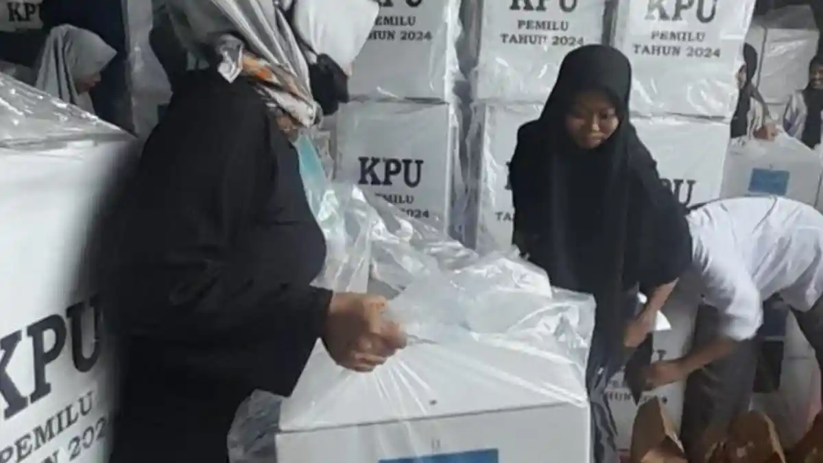 KPU Deli Serdang Kebut Penyetingan Logistik, Harus Diantar ke TPS-TPS Tepat Waktu